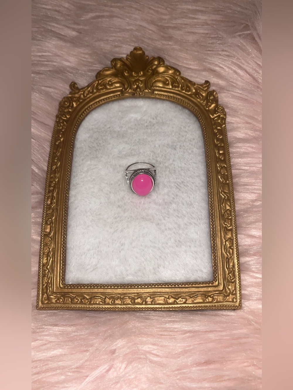 Pink Stone Silver Ring - Stylish Women's Jewelry